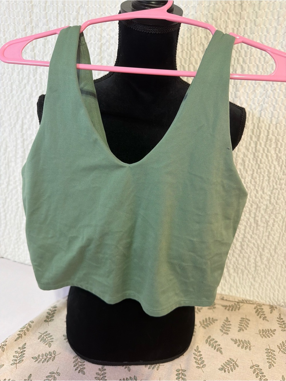 all in motion Sage Green V-Neck Crop Tank